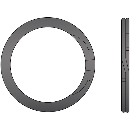 External Retaining Ring, Steel Plain Finish, 1-3/4 In Shaft Dia